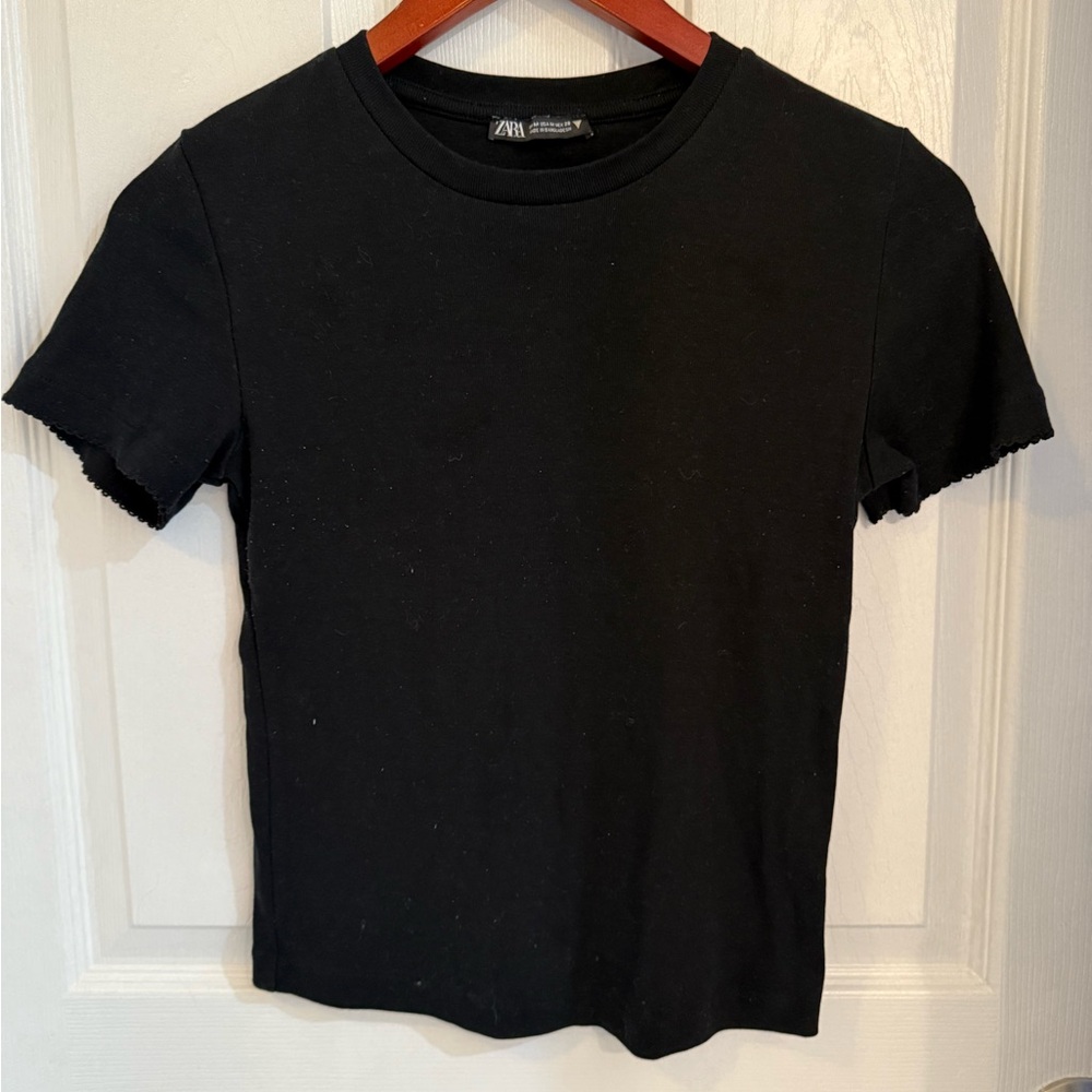 Zara Black Short Sleeve Tee